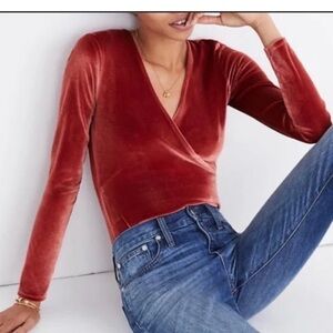 Madewell velvet bodysuit